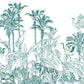 Papier peint panoramique tropical graphique - Poésie Murale